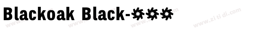 Blackoak Black字体转换